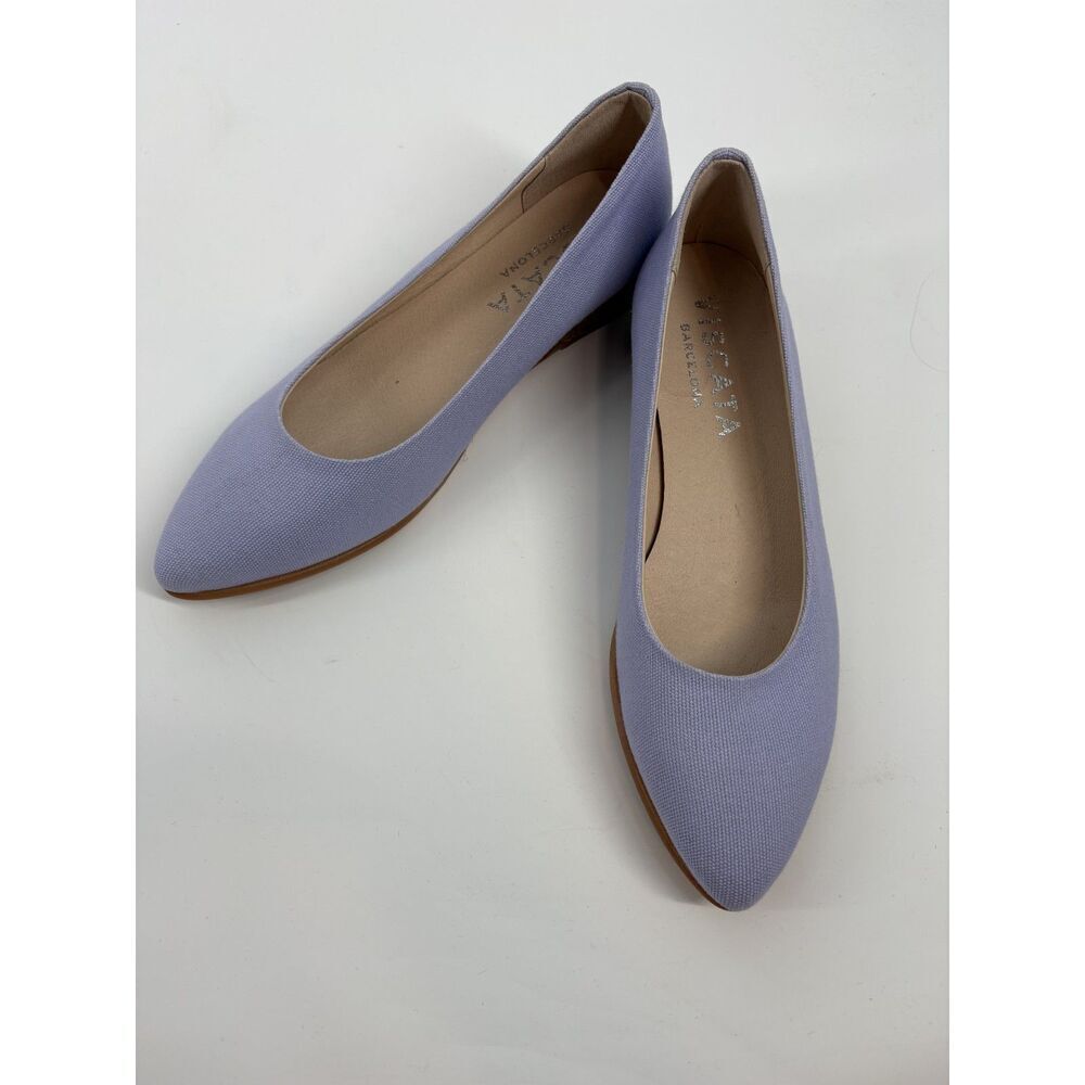 Viscata Lavender Pointed Toe Slightly Heeled Flats | Women’s Chic Slip-On Shoes